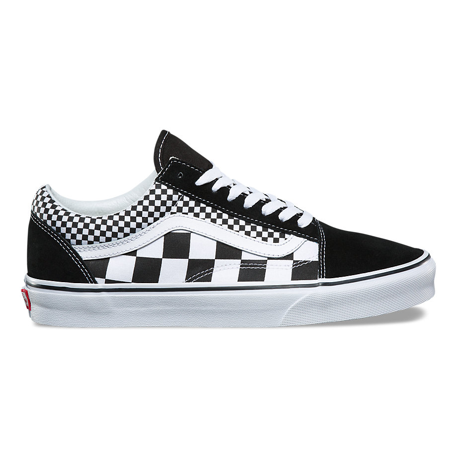 Vans Erkek Spor Ayakkabı Mix Checker Old Skool Siyah/Beyaz | 58487-605